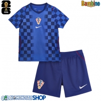 Maglie da calcio Croazia Seconda Maglia Bambino Mondiali 2026  Manica Corta + Pantaloni corti)